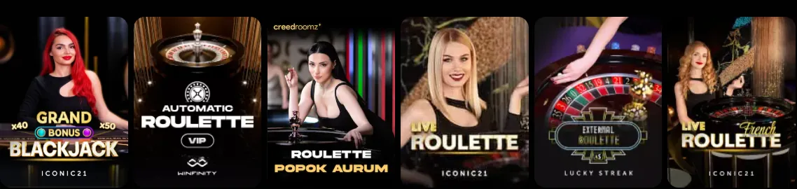 Casino live de LuckyBoom : roulette et blackjack